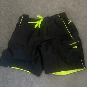 Black and green bathing suit